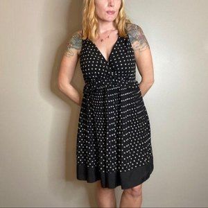 LOFT Empire Waist Spotted Sleeveless Dress Size 6